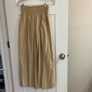 Chic Tan Wide Leg Women's Pants